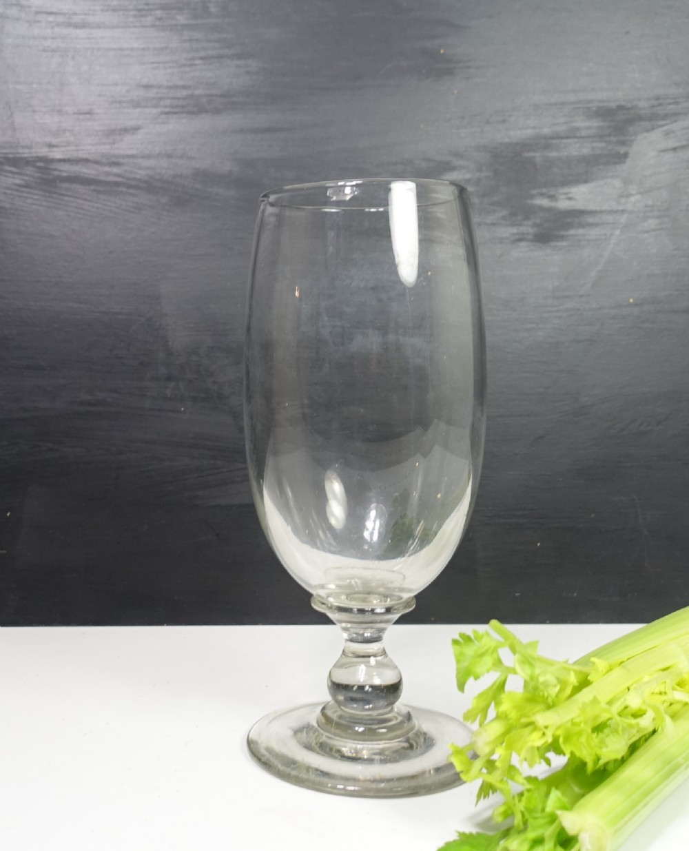 19TH C GLASS CELERY VASE
