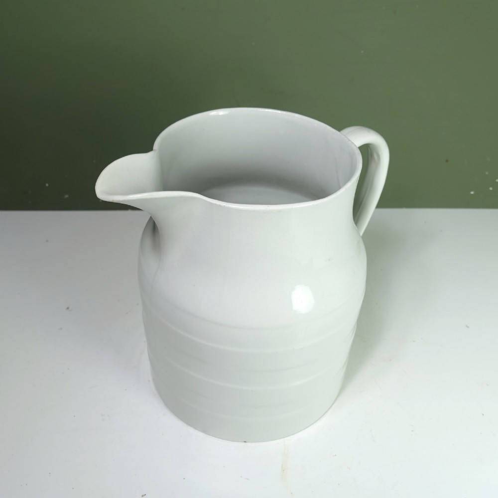 LARGE 19TH C PEARLY GLAZE JUG View IV