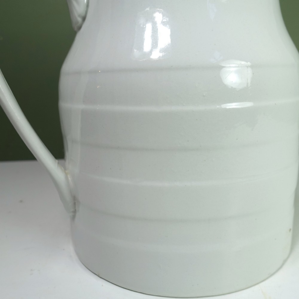 LARGE 19TH C PEARLY GLAZE JUG View VI