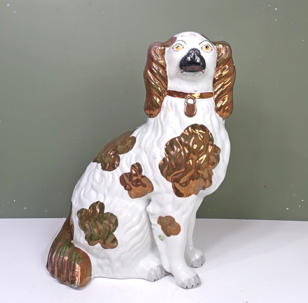 LARGE 19TH C STAFFORDSHIRE DOG