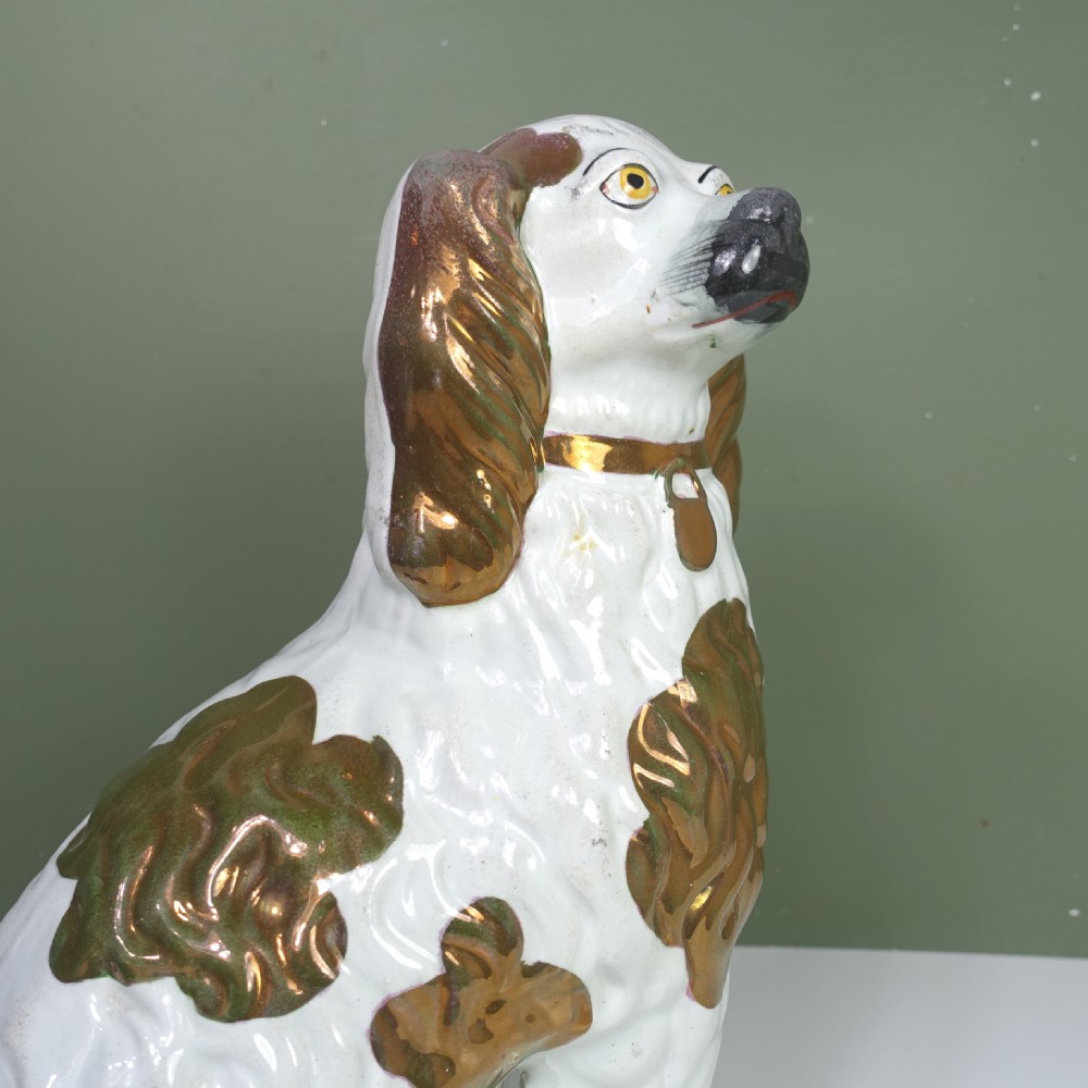 LARGE 19TH C STAFFORDSHIRE DOG View V