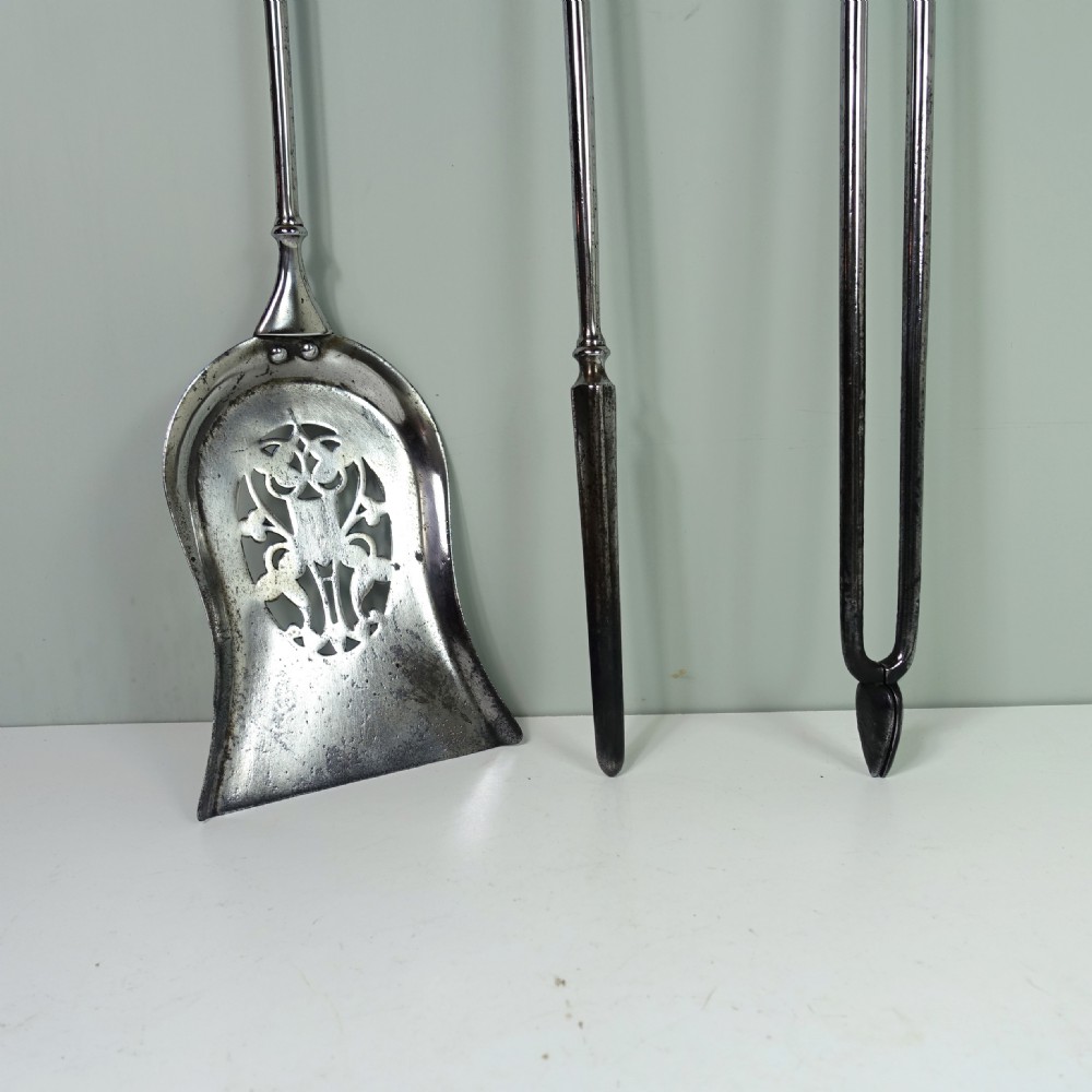 SET OF GEORGE III STEEL FIRE TOOLS View II