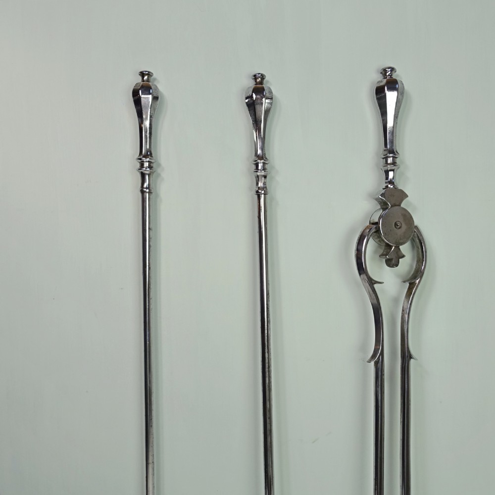 SET OF GEORGE III STEEL FIRE TOOLS View III
