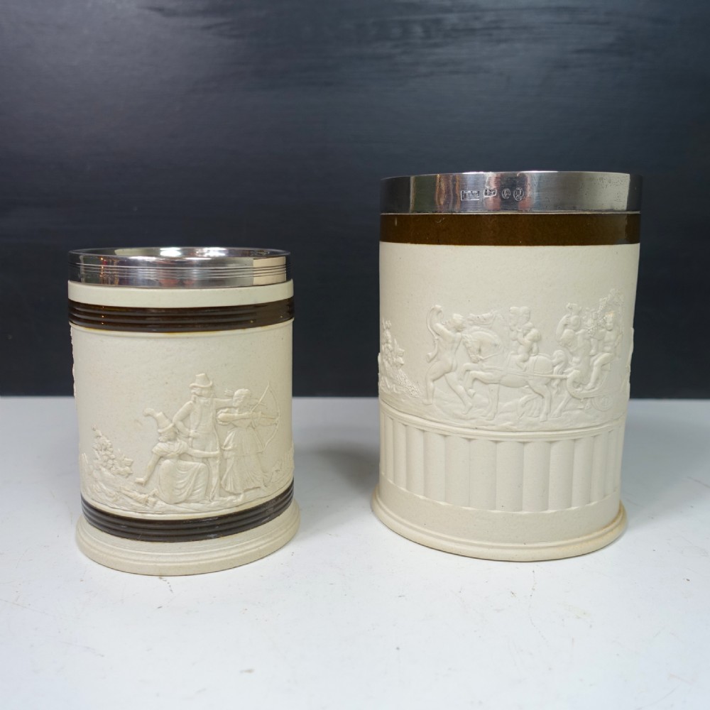 TWO 19TH C MUGS View II