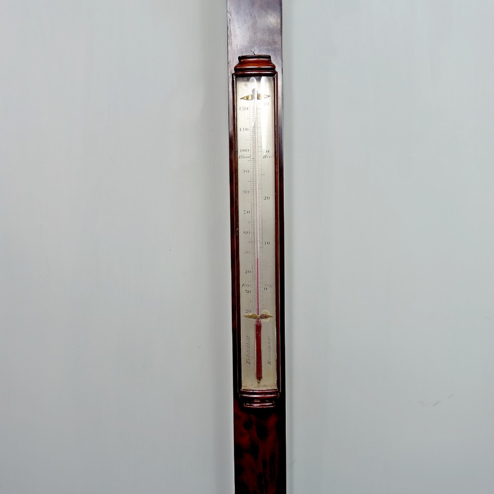 19TH C MAHOGANY STICK BAROMETER View IV