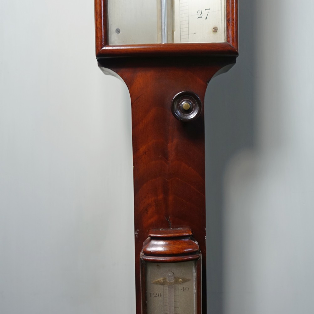 19TH C MAHOGANY STICK BAROMETER View VI