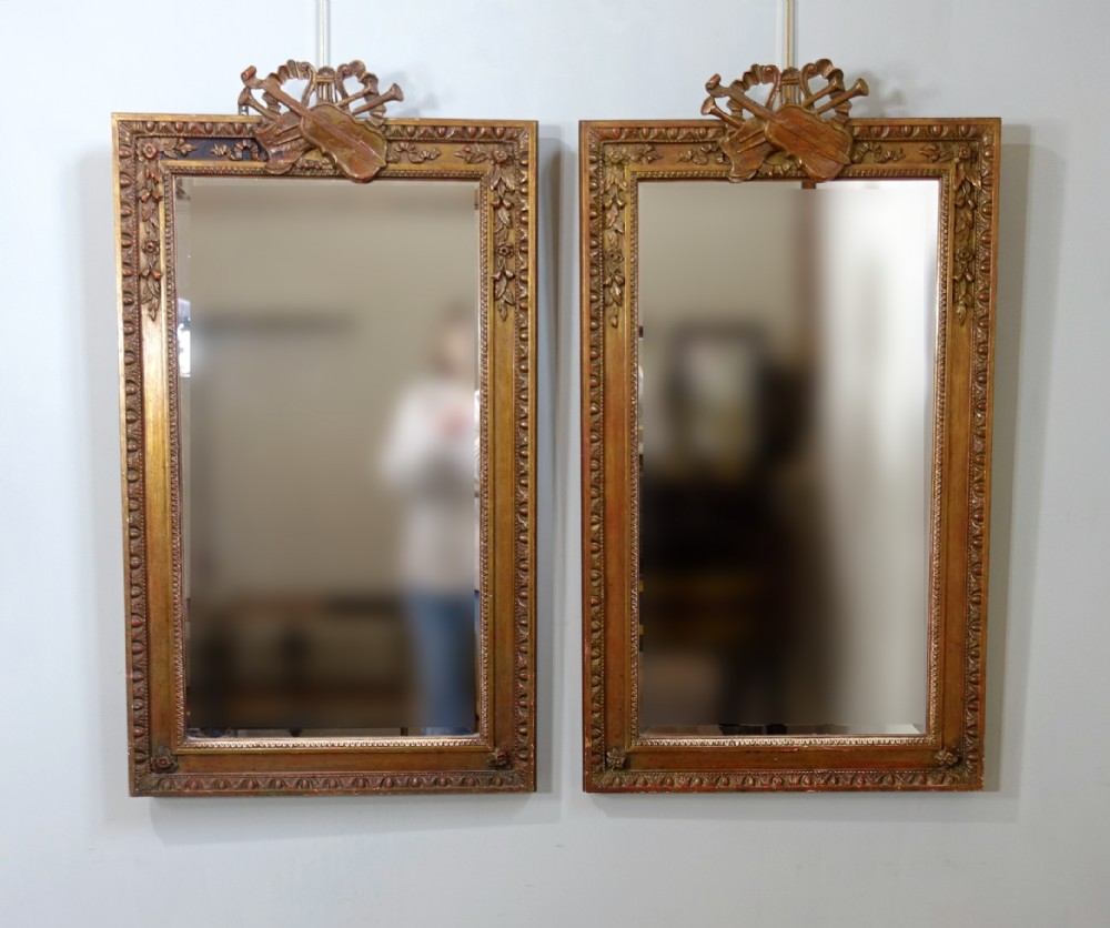 PAIR OF 19TH C GILT MIRRORS
