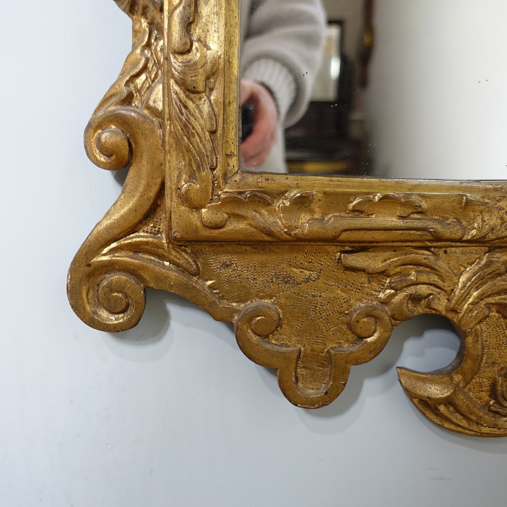19th C CARVED GILTWOOD MIRROR View III
