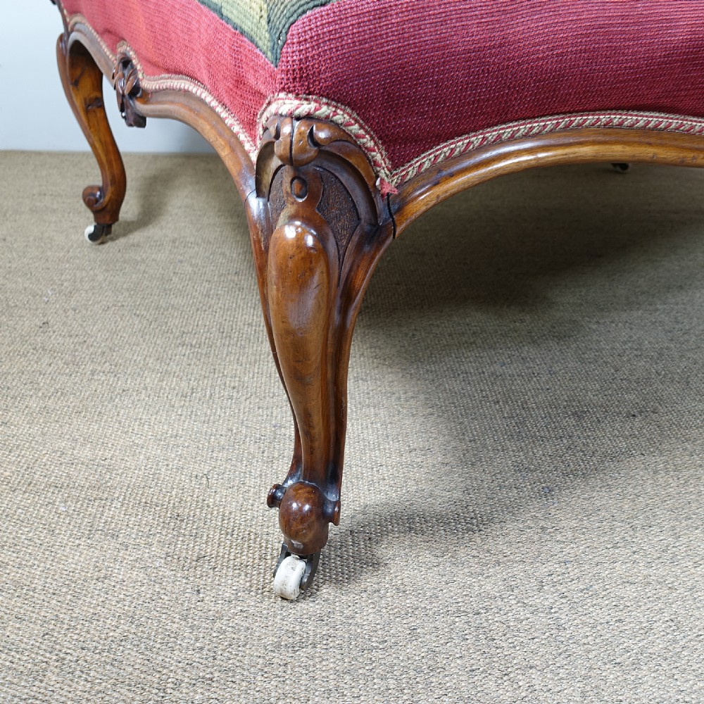 LARGE 19TH C WALNUT CENTRE STOOL View VI