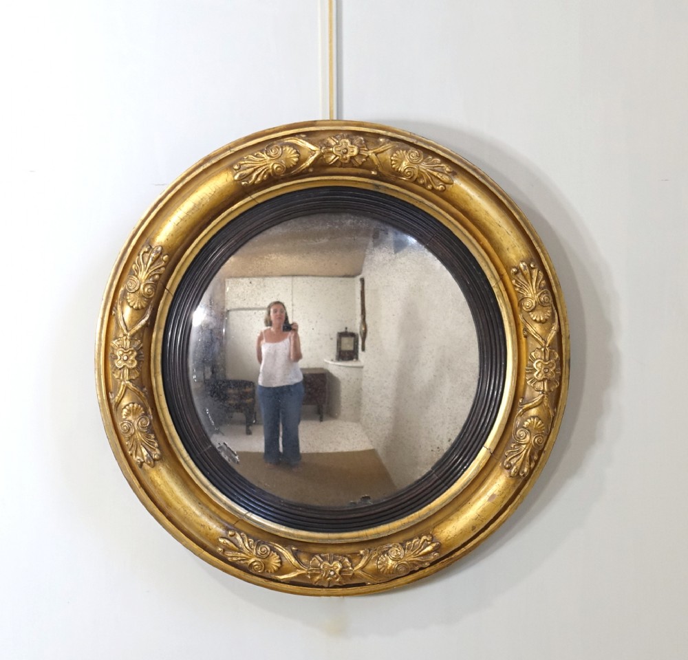 Regency Gilt Convex Mirror