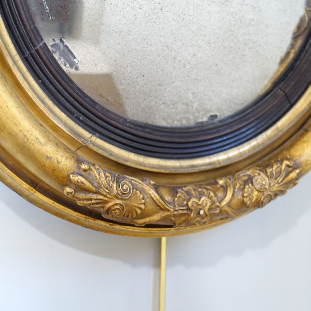 Regency Gilt Convex Mirror View III