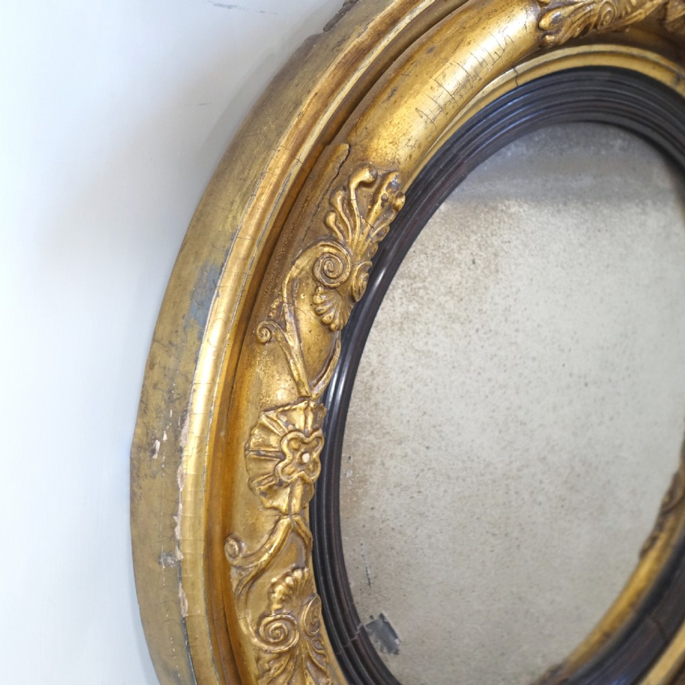 Regency Gilt Convex Mirror View IV
