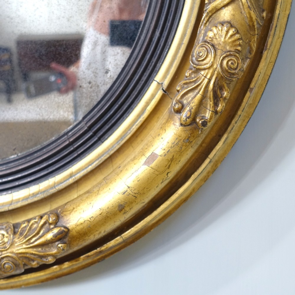 Regency Gilt Convex Mirror View VI