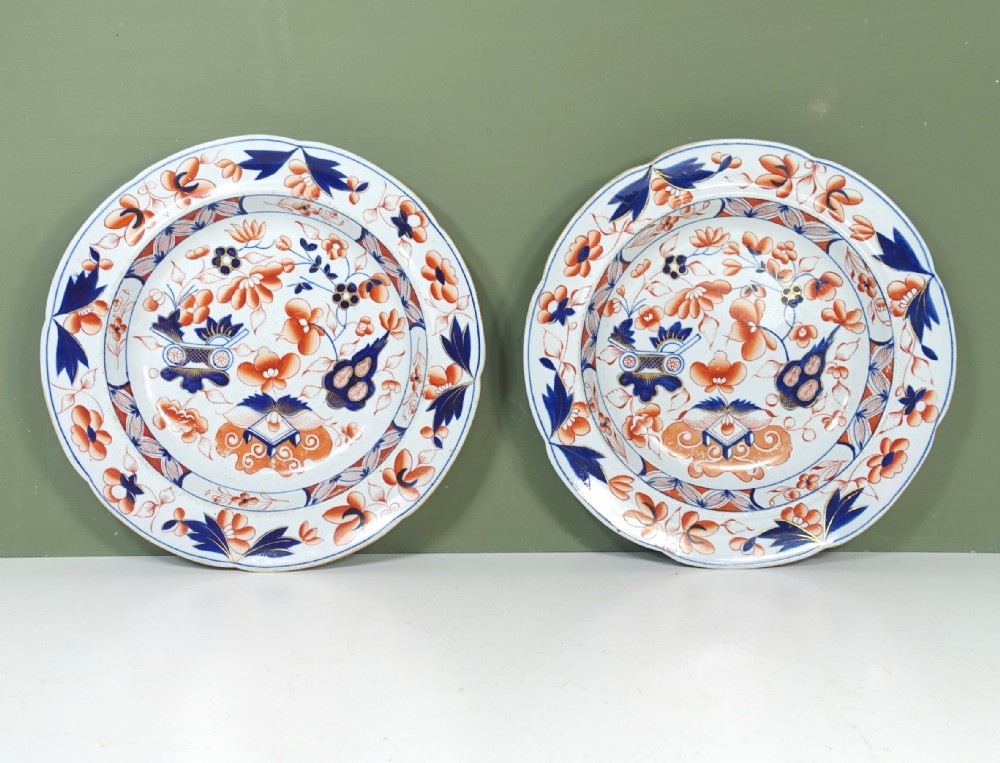 PAIR OF 19TH C IRONSTONE DISHES