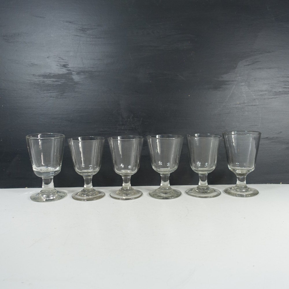 SIX 19TH C GLASS RUMMERS View VI