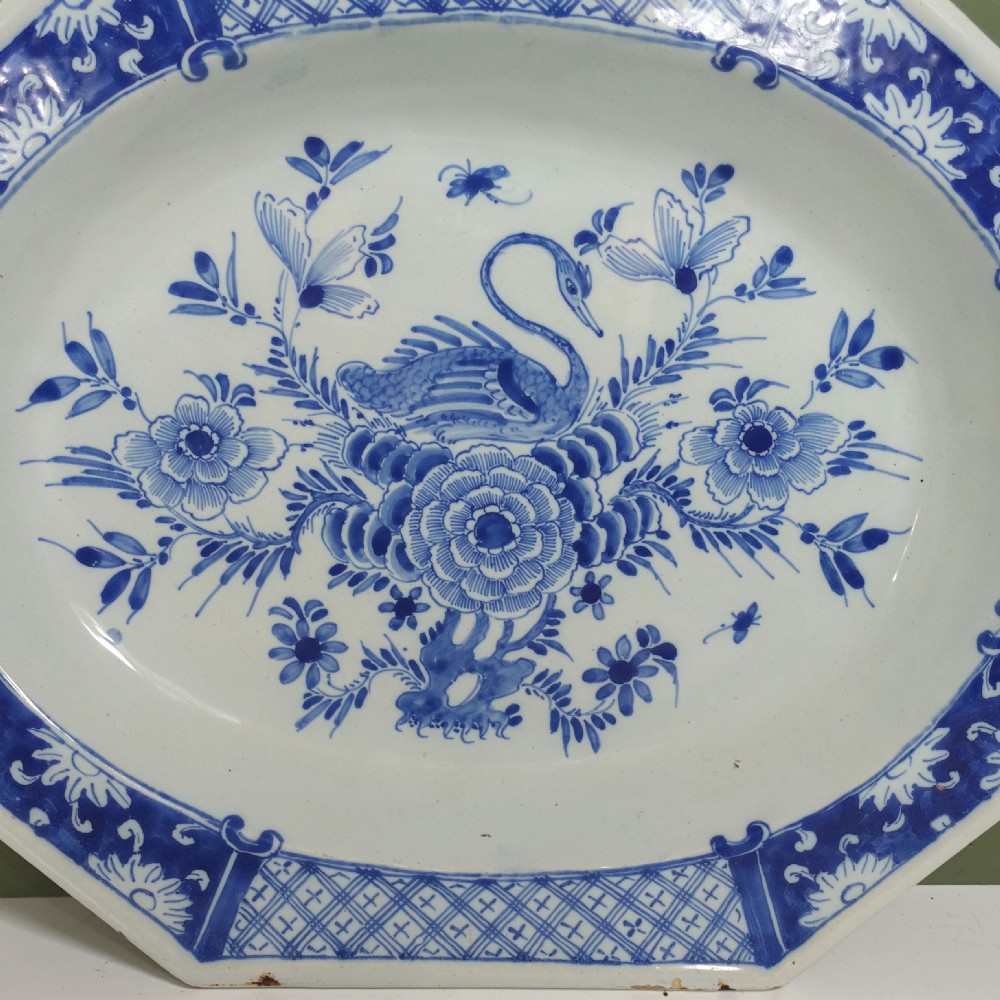 18TH C DELFT OCTAGONAL DISH View II