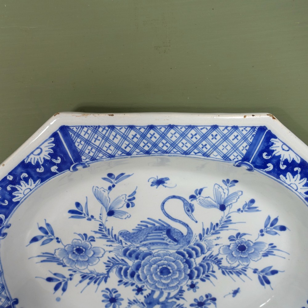 18TH C DELFT OCTAGONAL DISH View III