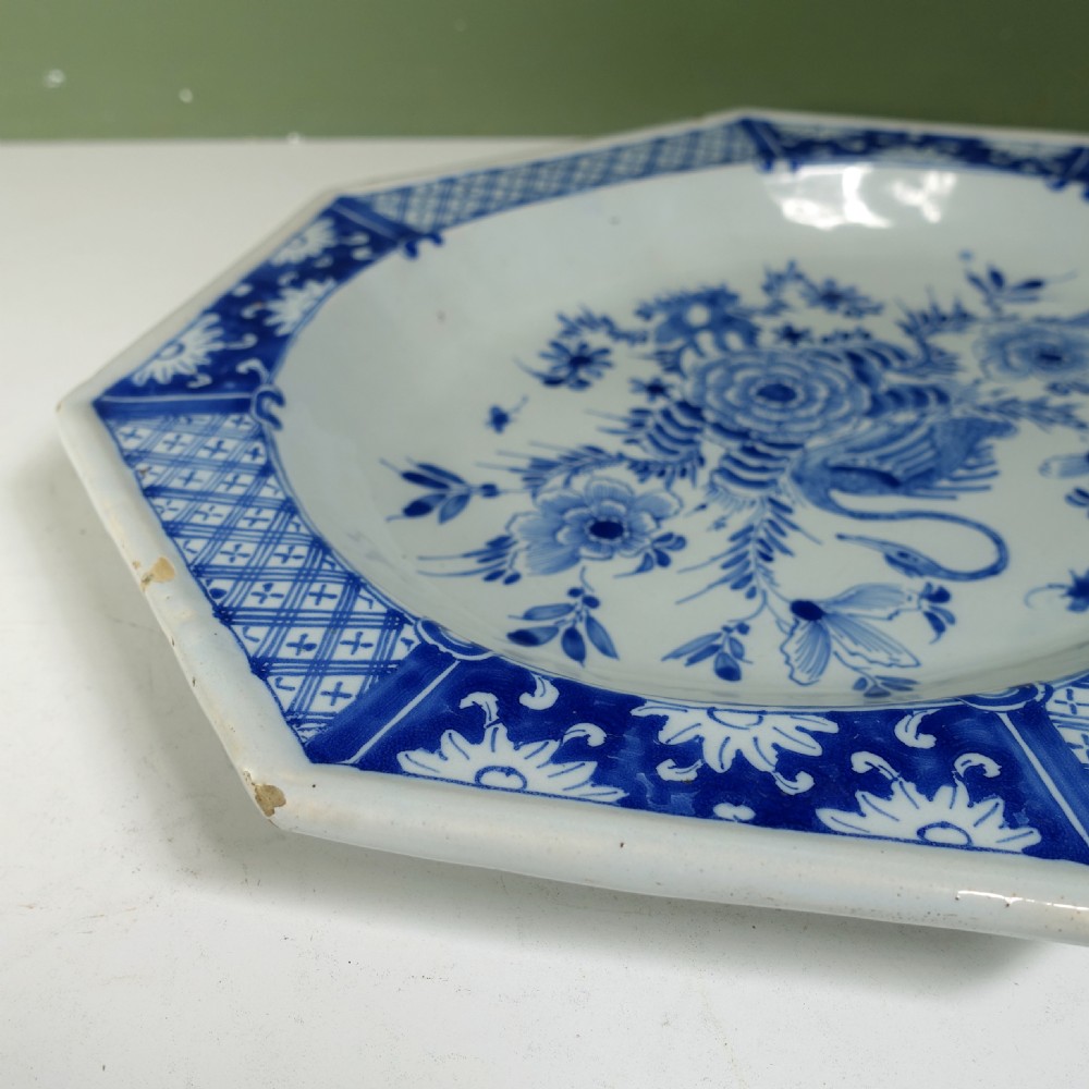 18TH C DELFT OCTAGONAL DISH View V