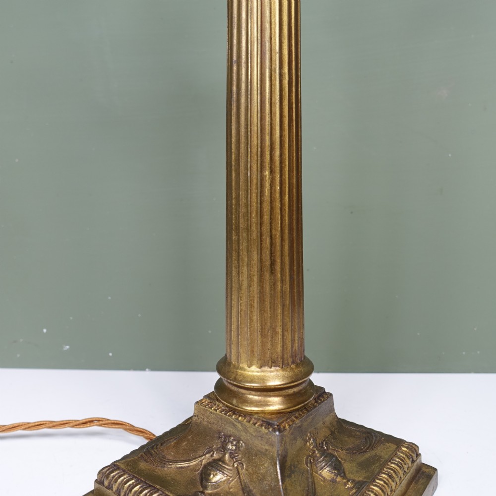 19TH C CORINTHIAN COLUMN LAMP View V