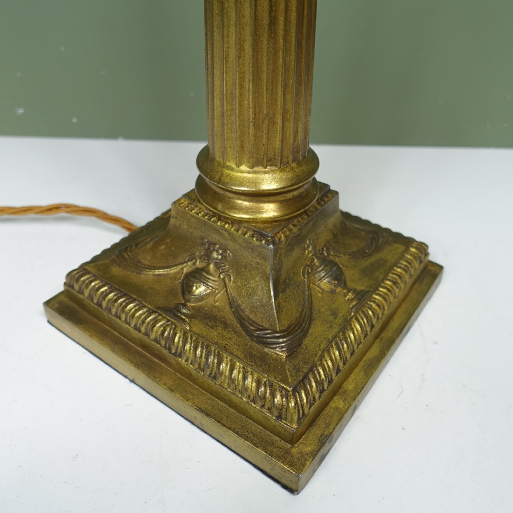 19TH C CORINTHIAN COLUMN LAMP View VI