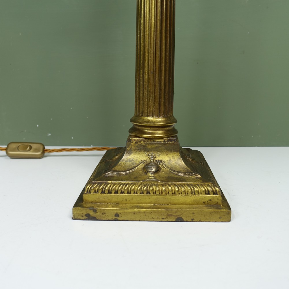 19TH C CORINTHIAN COLUMN LAMP View VII