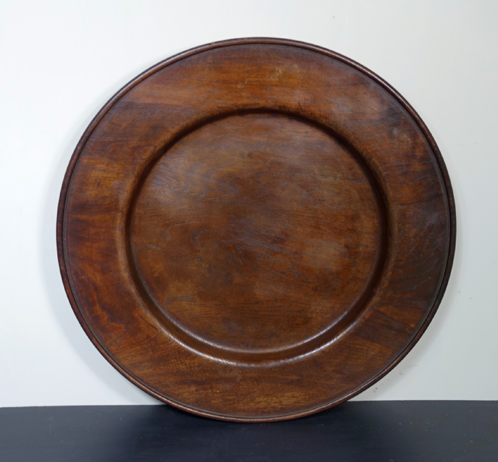 LARGE 19TH C ELM CHARGER