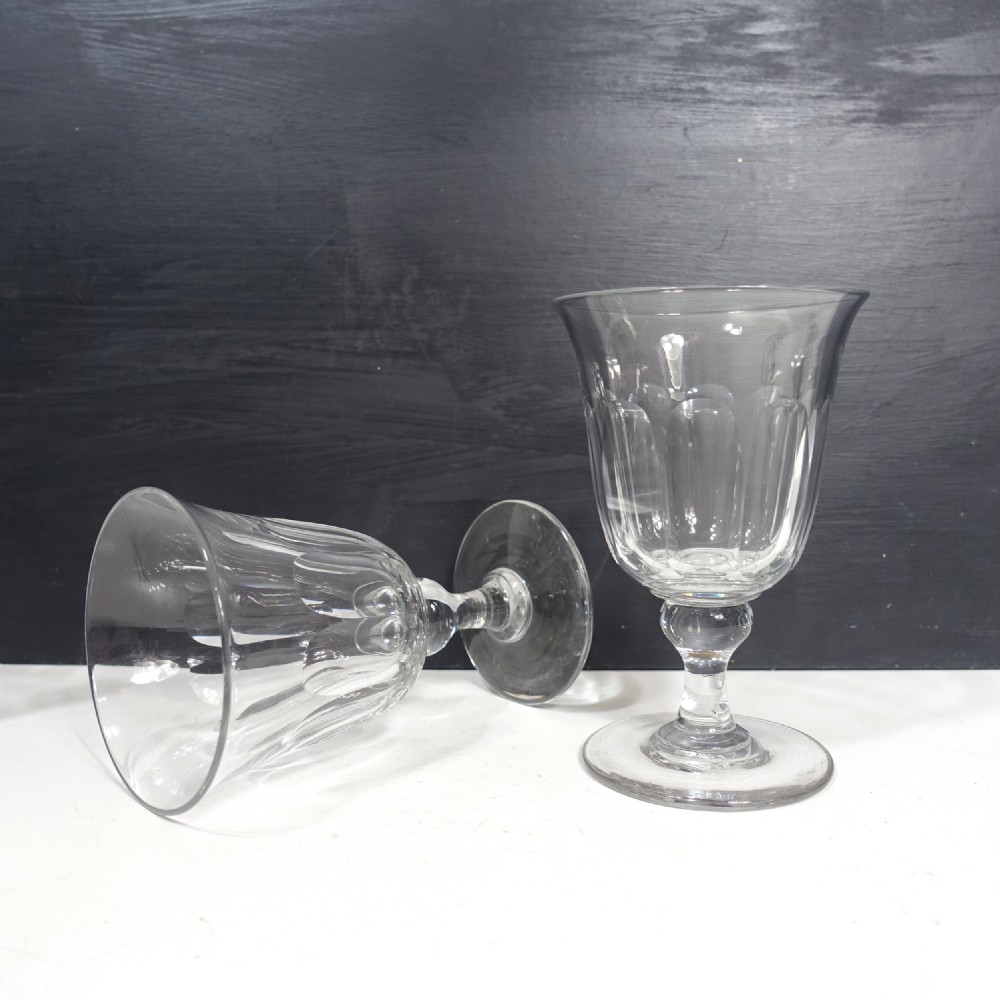 SET OF EIGHT 19TH C WINE GLASSES View III