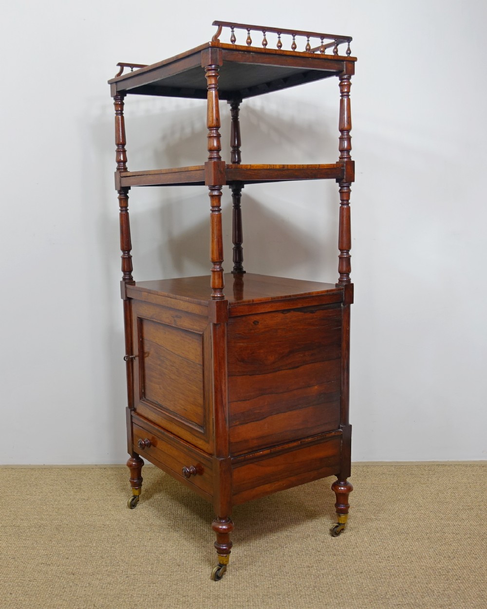 19TH C ROSEWOOD WHATNOT