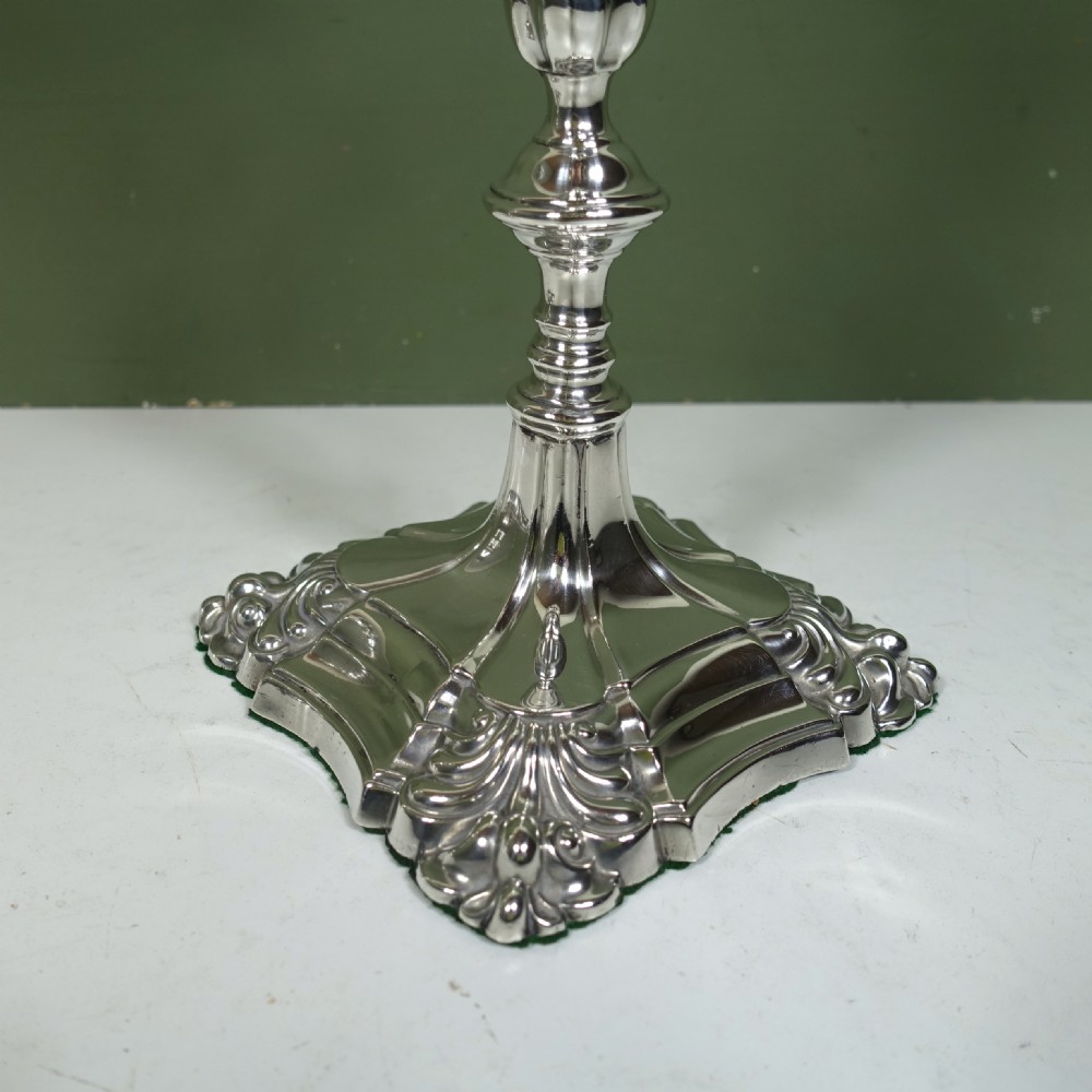 PAIR OF SILVER CANDLESTICS SHEFFIELD 1901 View VI