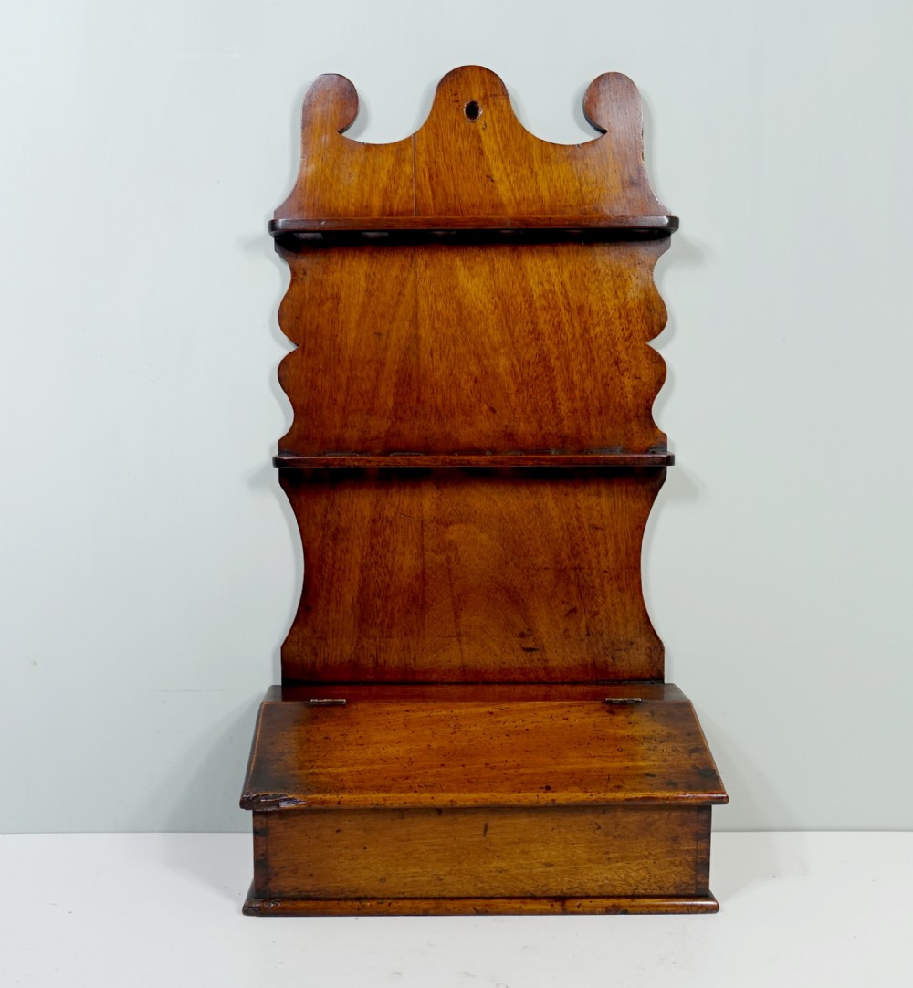 WALNUT SPOON RACK & CANDLE BOX C1800