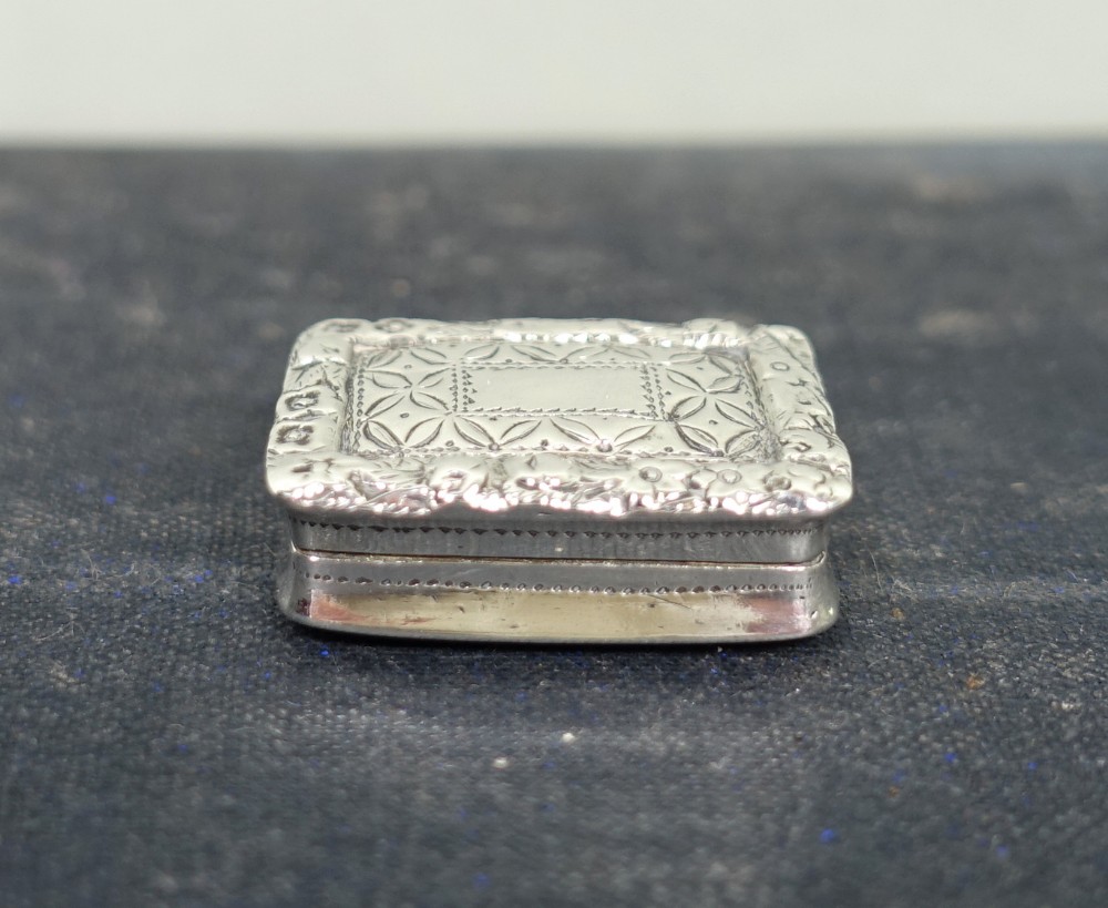 19TH C SILVER VINAIGRETTE BY NATHANIEL MILLS