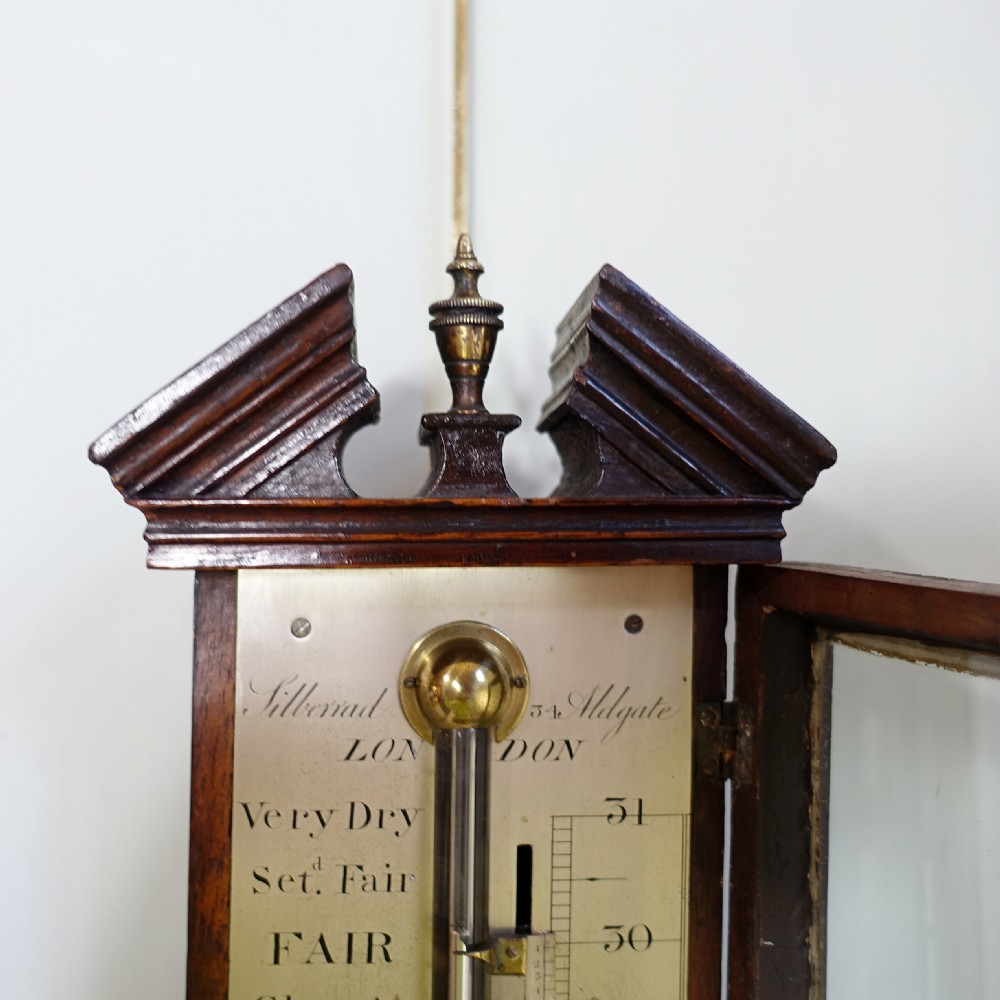 GEORGE III MAHOGANY STICK BAROMETER View III
