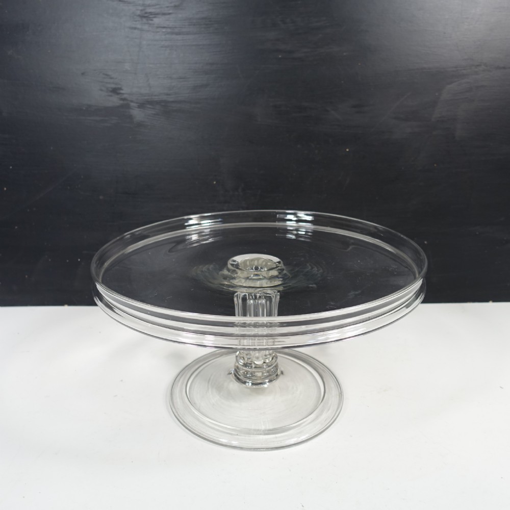 LARGE 18TH C GLASS TAZZA View III