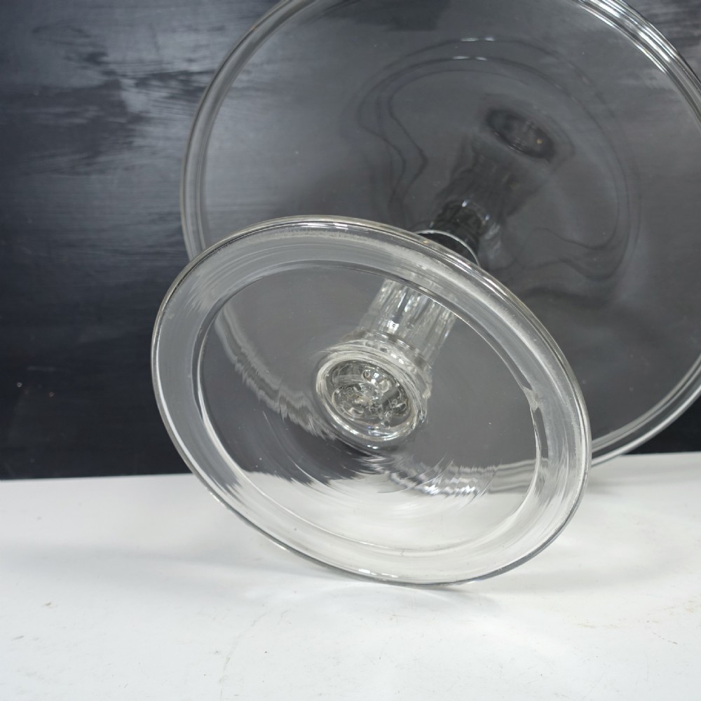 LARGE 18TH C GLASS TAZZA View VI