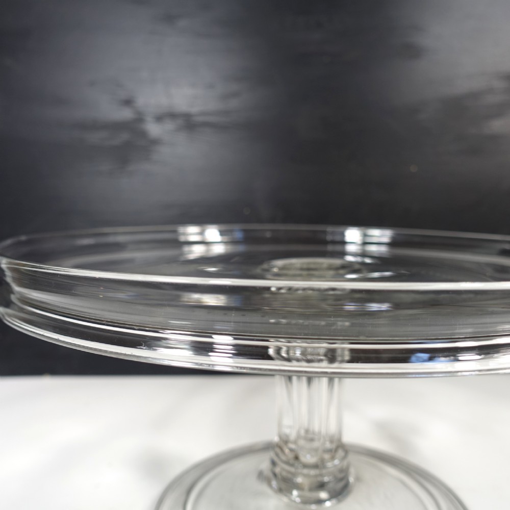LARGE 18TH C GLASS TAZZA View VII