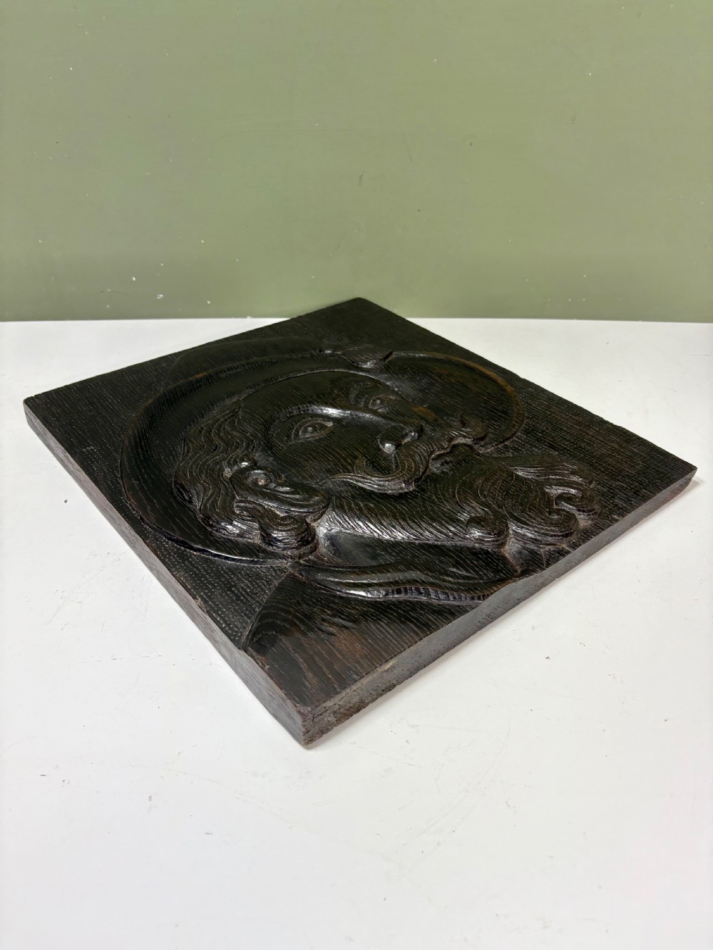 19TH C CARVED OAK PANEL View IV