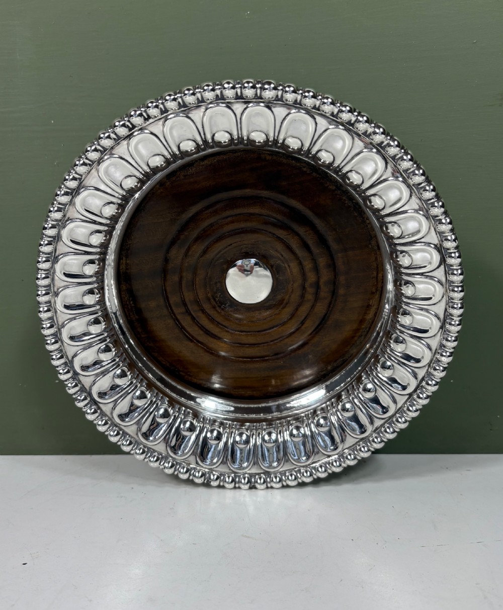 PAIR OF 19TH C SILVER DECANTER OR BOTTLE COASTERS View V