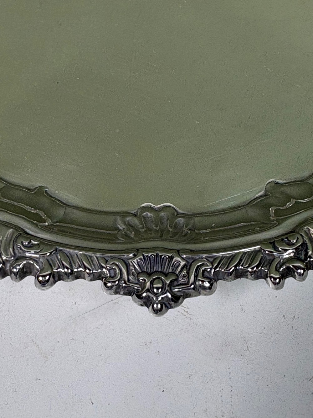 19TH C SOLID SILVER SALVER View IV