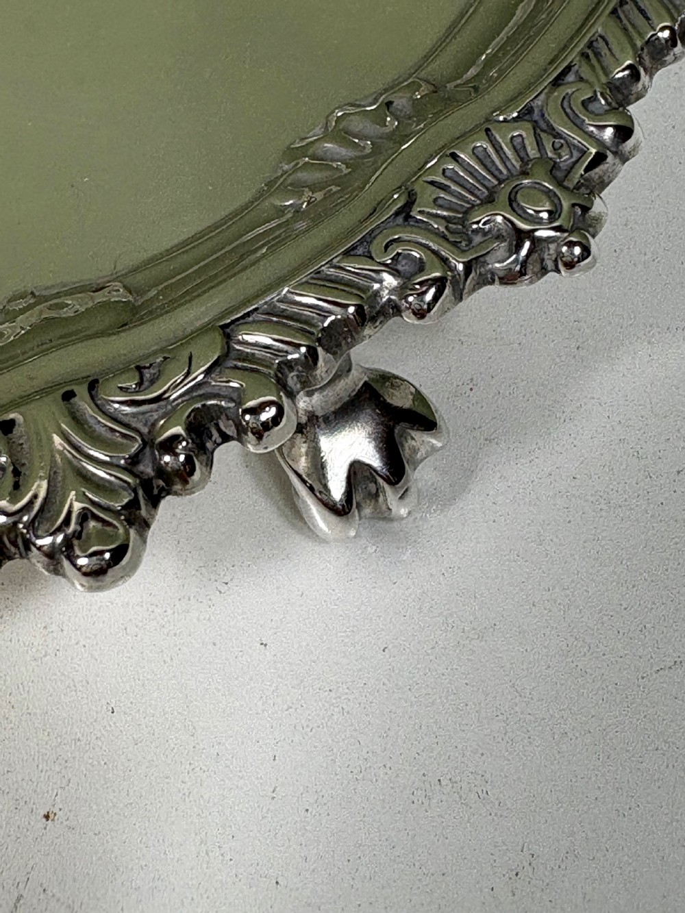 19TH C SOLID SILVER SALVER View VI