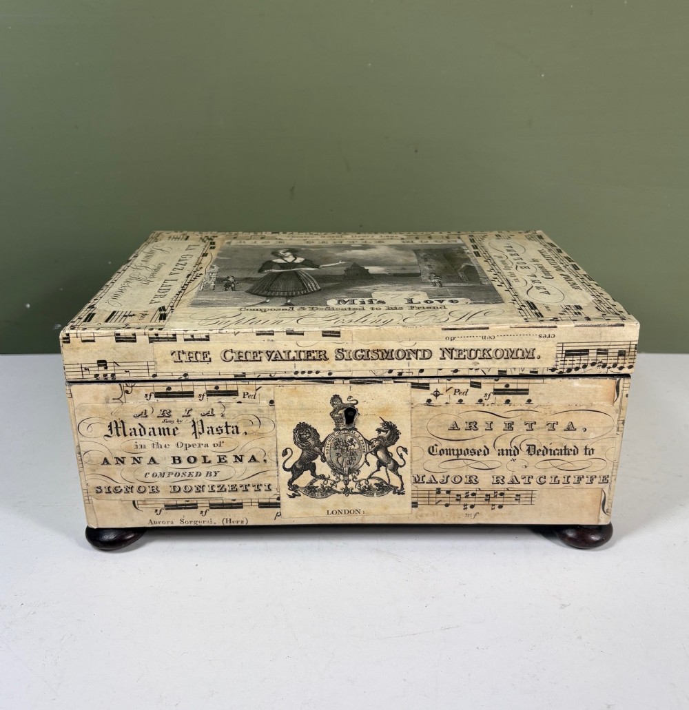 19TH C DECOUPAGE BOX