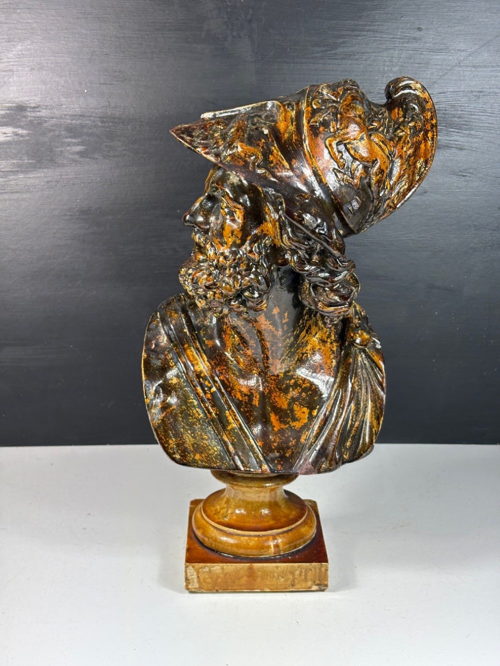 19TH C PLASTER BUST OF MENELAUS