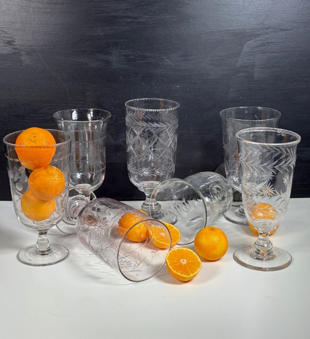 19TH C GLASS CELERY VASE