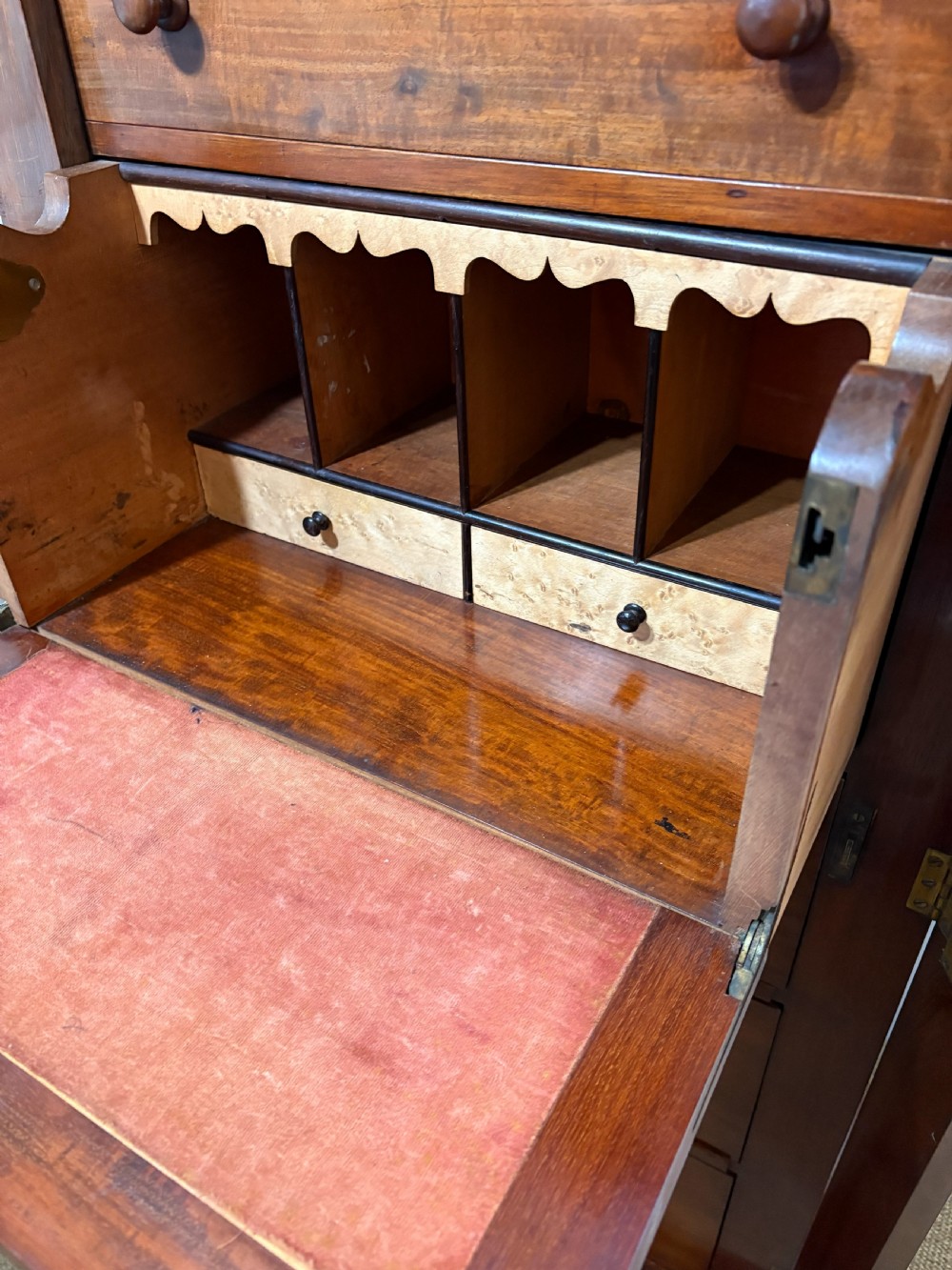 19TH C WELLINGTON SECRETAIRE CHEST View III