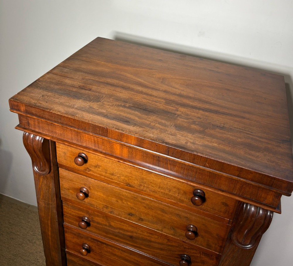 19TH C WELLINGTON SECRETAIRE CHEST View VII