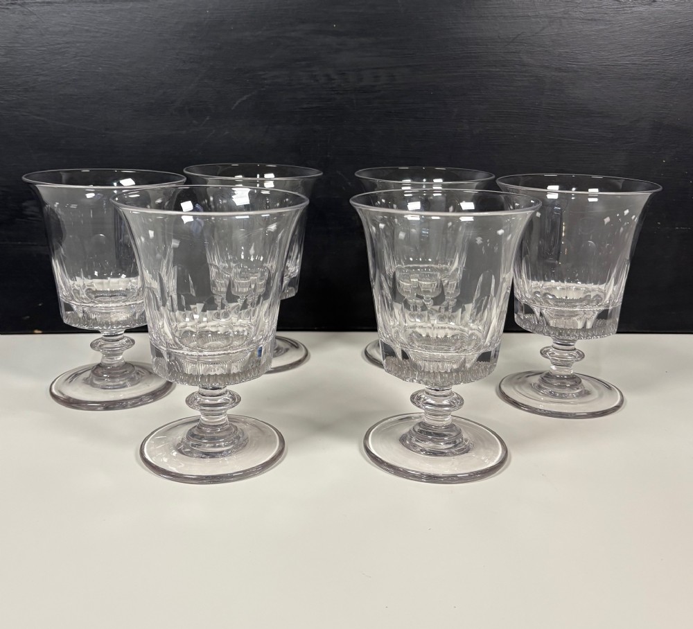 SET OF SIX 19TH C WINE GLASSES