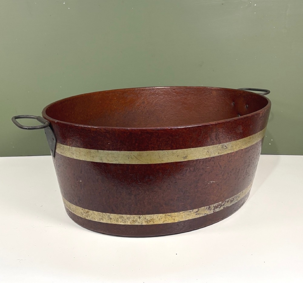 19TH C PAPIER MACHE JARDINIERE