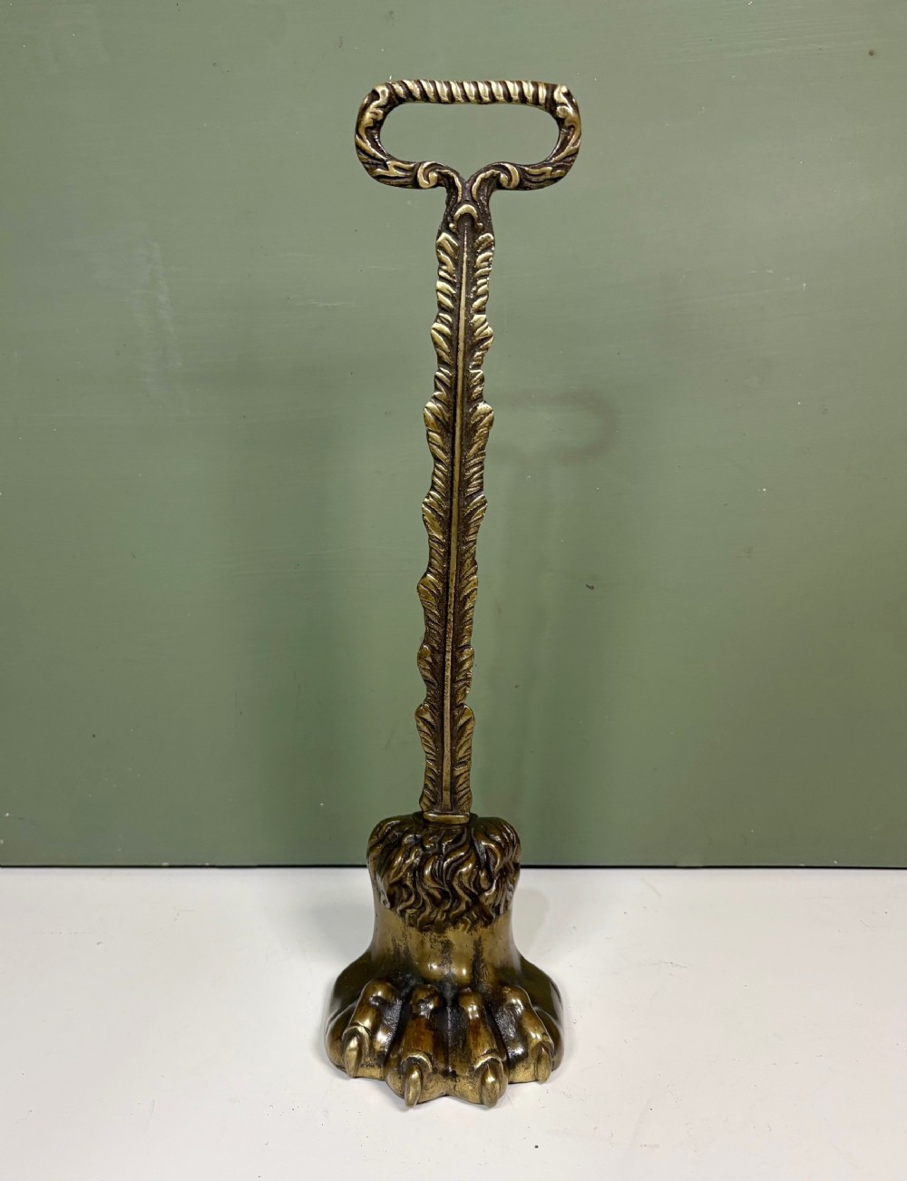 19TH C LIONS PAW DOOR PORTER