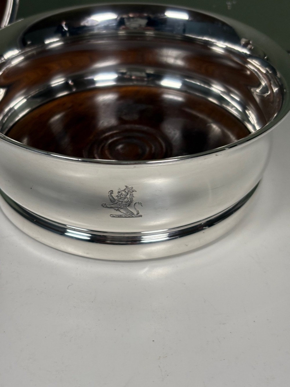 PAIR OF SILVER BOTTLE / DECANTER COASTERS 1931 View III