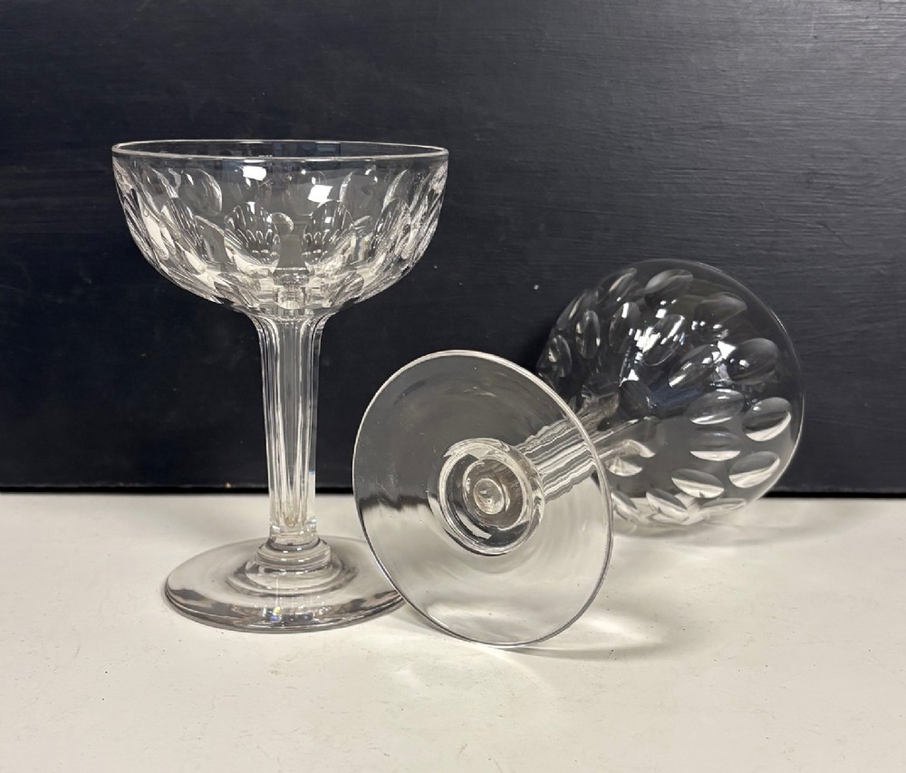 SET OF EIGHT 19TH C CHAMPAGNE BOATS, GLASSES View III
