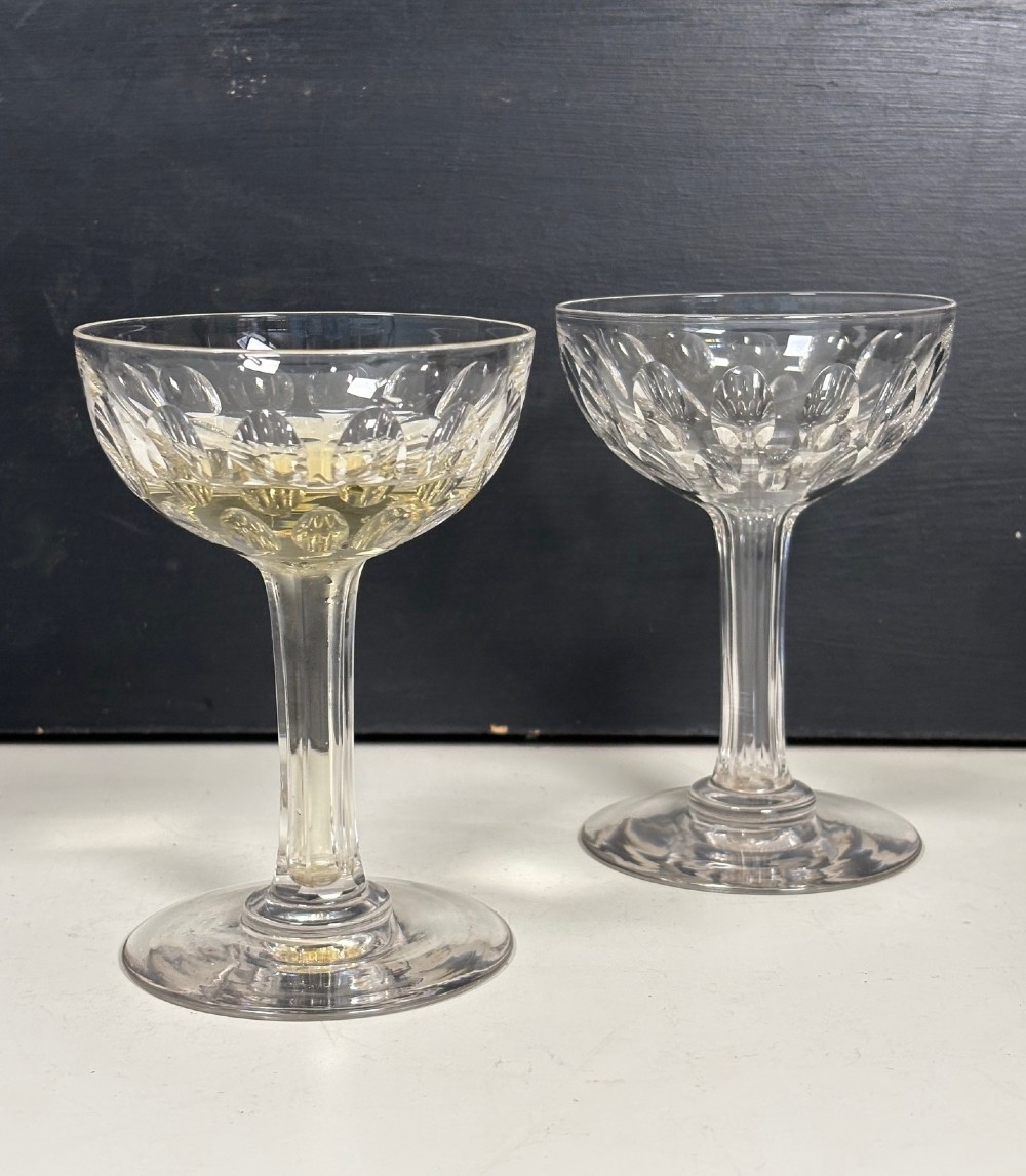 SET OF EIGHT 19TH C CHAMPAGNE BOATS, GLASSES View IV